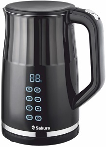Чайник SAKURA     SA-2173 DBK  (2.2 кВт, 1.7 л, ЗНЭ, двойная стенка)