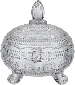 Сахарница стекло  400 мл  DELI GLASS  (64950)  (TG1074B)  (12 см, с крышкой)