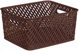Корзина  Плетенка  Коричневая  (М3503)  (350х290х175 мм),  г.Октябрьский Корзина  Плетенка  Коричневая  (М3503)  (350х290х175 мм),  г.Октябрьский
