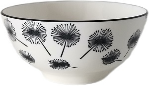 Салатник (ч/б)  ОДУВАНЧИКИ  700 мл/15 см  (284036) (фарфор)  Dandelion