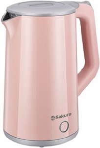 Чайник SAKURA     SA-2150 GP  (1.8 кВт, 2.2 л, ЗНЭ, двойная стенка) нерж.корпус
