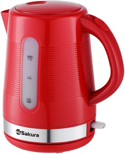 Чайник SAKURA SA-2343 R (2.2 кВт, 1.7 л, ЗНЭ)  КРАСНЫЙ,  (8)