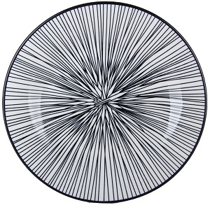 Тарелка (ч/б)  LINE ЧЕРНЫЙ  200 мм  (271560) (фарфор)