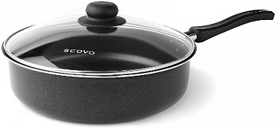 Сотейник с АП  2.8 л/24 см  ScovO  PROMO  (PA-020)  (h-55 мм, Ст.кр)