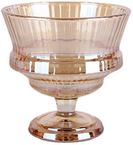 Набор сервировочных ваз стекло  на ножке  МЁД  260 мл, 3 шт  (260329), подар/уп,  DELISOGA Набор сервировочных ваз стекло  на ножке  МЁД  260 мл, 3 шт  (260329), подар/уп,  DELISOGA