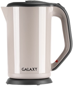 Чайник GALAXY  GL - 0330  БЕЖЕВЫЙ  (2.0 кВт, 1.7 л, ЗНЭ, двойная стенка) нерж.корпус
