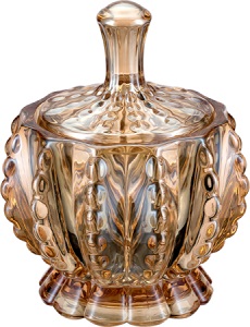 Сахарница стекло  100 мл  DELI GLASS  (67128)  (DSTG1057-4.5)  (7 см, с крышкой)