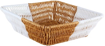 Корзинка плетеная пластик.. (кв)  StockHaus  (285501)  23х23х7,5 см   