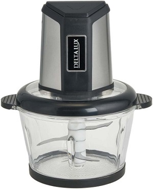 Измельчитель  стекл.чаша  DELTA LUX  DE-7405  ЧЕРНЫЙ  (800 Вт, 2.0 л, 4 лезвия)