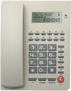 Телефон RITMIX  RT-420  БЕЛЫЙ  (ЖКД)