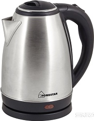 Чайник HOMESTAR      HS-1010  (003013)  (1.5 кВт, 1.8л, ЗНЭ) нерж.корпус  