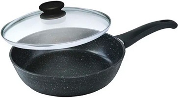 Сковорода АП  ГАРДАРИКА  ОРИОН  (1222-04-10) (22 см, h-5.0 см, СТ.кр, литой.алюм, ручка Soft-touch)