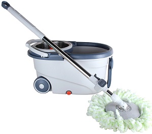 Швабра д/пола + ведро  20 л  (276032)  (ручной отжим, на колесах, 47 см*29 см*26 см)