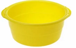 Таз пласт.круглый 14 л (10121401), особо прочный, (ЖЕЛТЫЙ),  РАДИАН