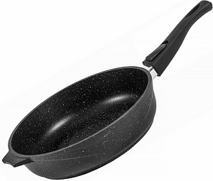 Сковорода АП МЕЧТА  ГРАНИТ Black 20 см (020802) (керам.частицы, съем.ручка)