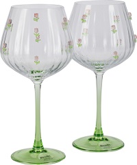 Набор бокалов  REGENT  ASTI  (81-702)  670 мл, 2 шт  (красное вино) Зеленые тюльпанчики