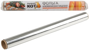 Фольга пищевая   5 м х 30 см, 9 мкм  (310955) (9 мкм),  "Рыжий кот"