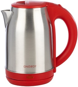 Чайник ENERGY      E-201  (1.5 кВт, 1.8 л, ЗНЭ) нерж.корпус КРАСНЫЙ (164125)