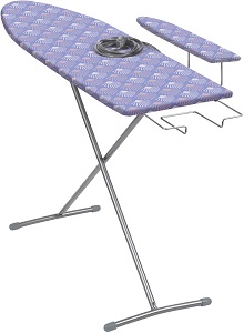 Глад. доска НИКА    ЛИНА 4  (ДСП, 1270х350х800 мм, подст. д/утюга,  подрукавник , удлинит. 1,6 м)