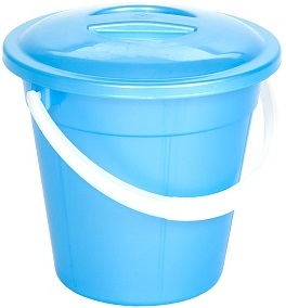 Ведро пласт.  6 л (10040605) евро, пищевое, с крышкой, (ГОЛУБОЙ),  РАДИАН