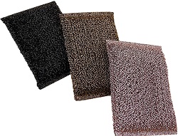 Губка д/мытья  эмали и тефлона (3 шт) "Рыжий кот" (310586)  (110*80*15 мм)