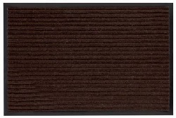 Коврик придверный (92131) 40x60см  коричневый, влаговпитывающий с ворсом на резин.основе