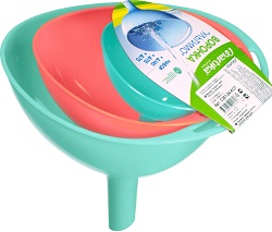 яНабор воронок "Ультимо" (3 шт: d-75/115/140 мм) колор С251-04-КОЛ,  MARTIKA