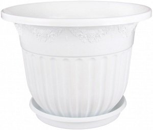 Горшок  ЛОЗАННА   Белый  17 л  (М 1612)  (41х41х30,5 см),  г.Октябрьский