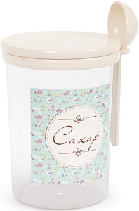 Емкость д/сыпучих продуктов  АССОРТИ  Сахар  (М1718)  1 л, с крышкой,  г. Октябрьский