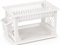 Сушилка д/посуды  2-х ярусная (М8709) (30х54х30 см) Мечта Хозяйки №1 (Белый),  г.Октябрьский