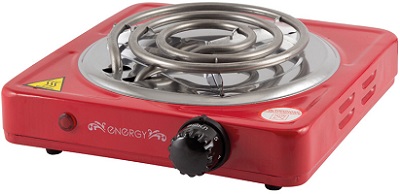 Плитка 1 тэн  ENERGY  (EN-902 R) КРАСНАЯ  (1.0 кВт, 140 мм, чаша нерж, ЭПТ-1-1/220) (158974)
