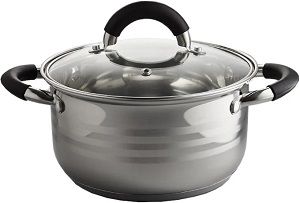 Кастрюля нерж. WEBBER  1.9 л  (BE-195/2)  (d-16см, СТ.кр)  (индукция)