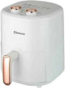 Мультипечь аэрогриль  SAKURA  SA-7677 W  (1.2 кВт, чаша 4.0 л, таймер, отсрочка запуска)