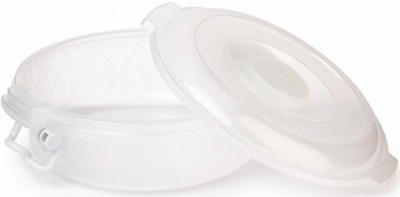 Контейнер д/СВЧ  3.0 л (М 6729) круглый с ручками, с защелками,  г.Октябрьский