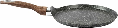 Сковорода-блинная с АП  RASHEL (R-166025)  25 см, ЧЕРНЫЙ ГРАНИТ  (индукция)