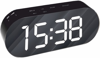 Часы электронные  SAKURA  SA-8518 (3 уровня яркости, 12/24 часа, радио (FM 87 ~ 108 МГц) будильник)