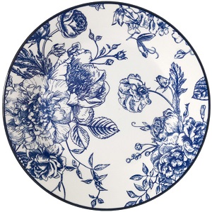 Тарелка (синий)  ГОЛУБАЯ РОЗА  200 мм  (277810) (фарфор)
