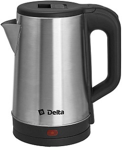 Чайник DELTA      DL-1118  (1.5 кВт, 1.8 л, ЗНЭ) нерж.корпус