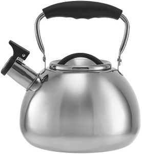 Чайник нерж. со свистком  ALPENKOK  AK-549  (3.0 л, силикон.ручка) (индукция)