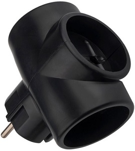 Разветвитель  тройник  ФАZА  FAP-3-bk черный (5053366)