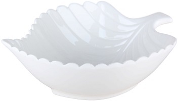 Блюдо сервировочное  КОРАЛЛ  (ов)  ЛИСТИК  (272629)  (800 мл, 25х19 см, h-8 см) (фарфор)