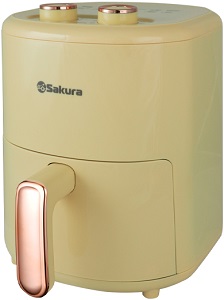 Мультипечь аэрогриль  SAKURA  SA-7677  (1.2 кВт, чаша 4.0 л, 9 программ, таймер, отсрочка запуска)
