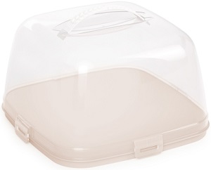 Тортница  (М 7802)  (285х285х175 мм) (светло-бежевый),  г.Октябрьский