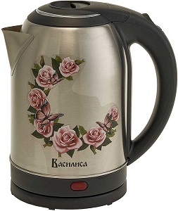 Чайник  ВАСИЛИСА      ВА-1037  (2.0 кВт, 1.5 л, ЗНЭ) нерж.корпус