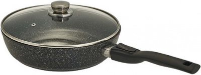 Сковорода АП  ГАРДАРИКА  ОРИОН  (1224-04-01-10) (24 см, h-6 см,  СТ.кр, съем.ручка, литой.алюм, ручка Soft-touch)