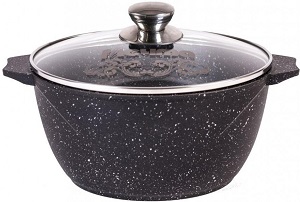Кастрюля  с АП  МЕЧТА  ГРАНИТ Black 4.0 л (44802) (керам.частицы)