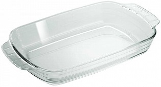 Форма стекло (пр)  2.2 л  ЗАБАВА (РК-0054) (34.5х20 см, h-5 см) с ручками