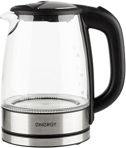 Чайник ENERGY    E-237  (164111)  (2.2 кВт, 1.7 л, ЗНЭ)  стекло, подсветка