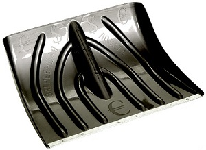 Лопата снеговая пласт. РАДИАН  МАСТЕР  ЧЕРНАЯ  (360*425мм  металл.планка) (тулейка  30-32 мм)  (10!!!)