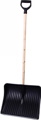 Лопата снеговая пласт. №3 (515*410) с оцинк. планкой, с деревянным черенком  d-36мм (5!!!)